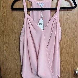 Naked Zebra Blush Pink Drape Blouse